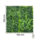 Artificial Green Wall Panel with Tropical Leaves 100x100 cm Luxury Casa
