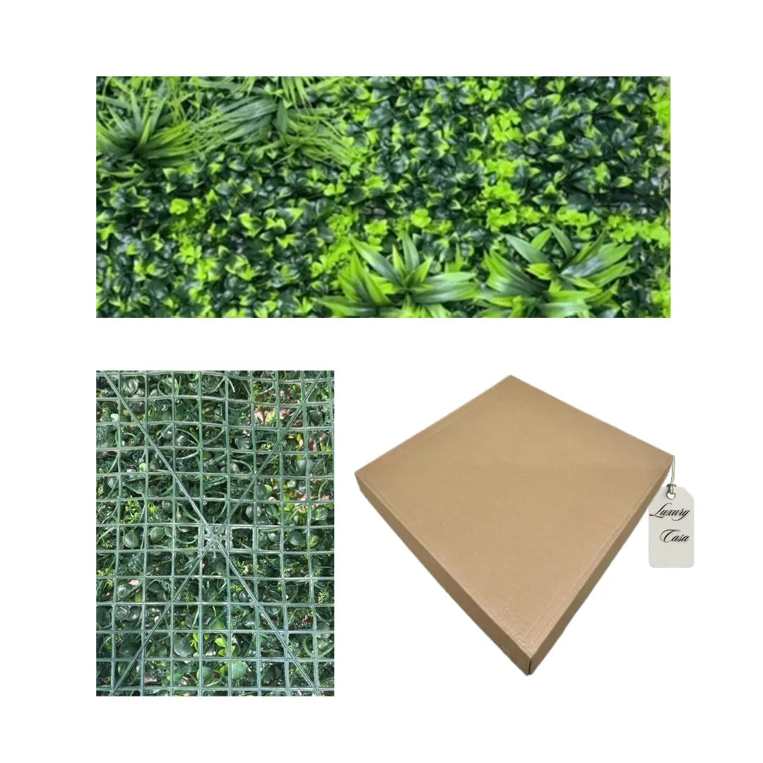Artificial Green Wall Panel with Tropical Leaves 100x100 cm Luxury Casa
