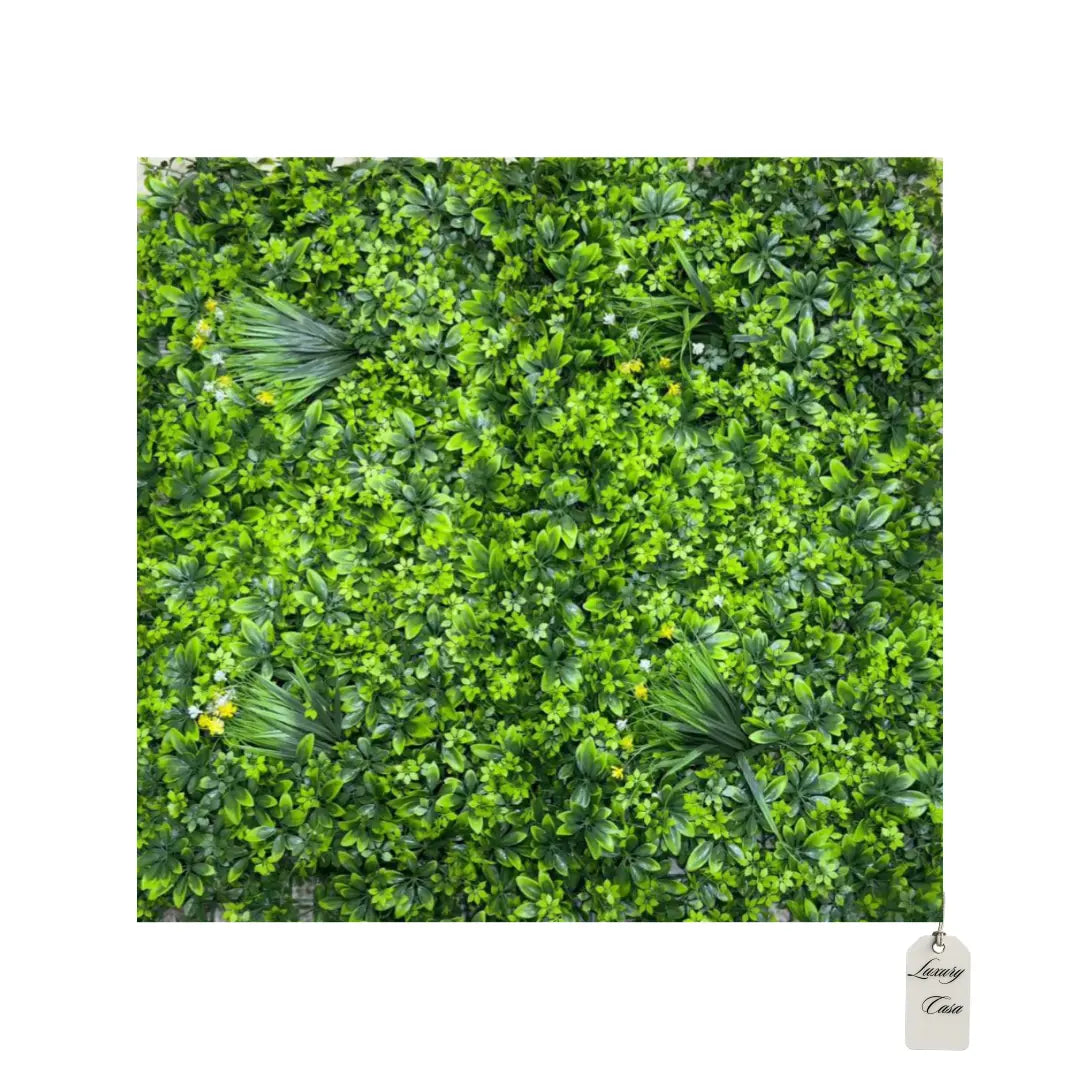 Artificial Mixed Leaf Green Wall Panel 100x100 cm Luxury Casa
