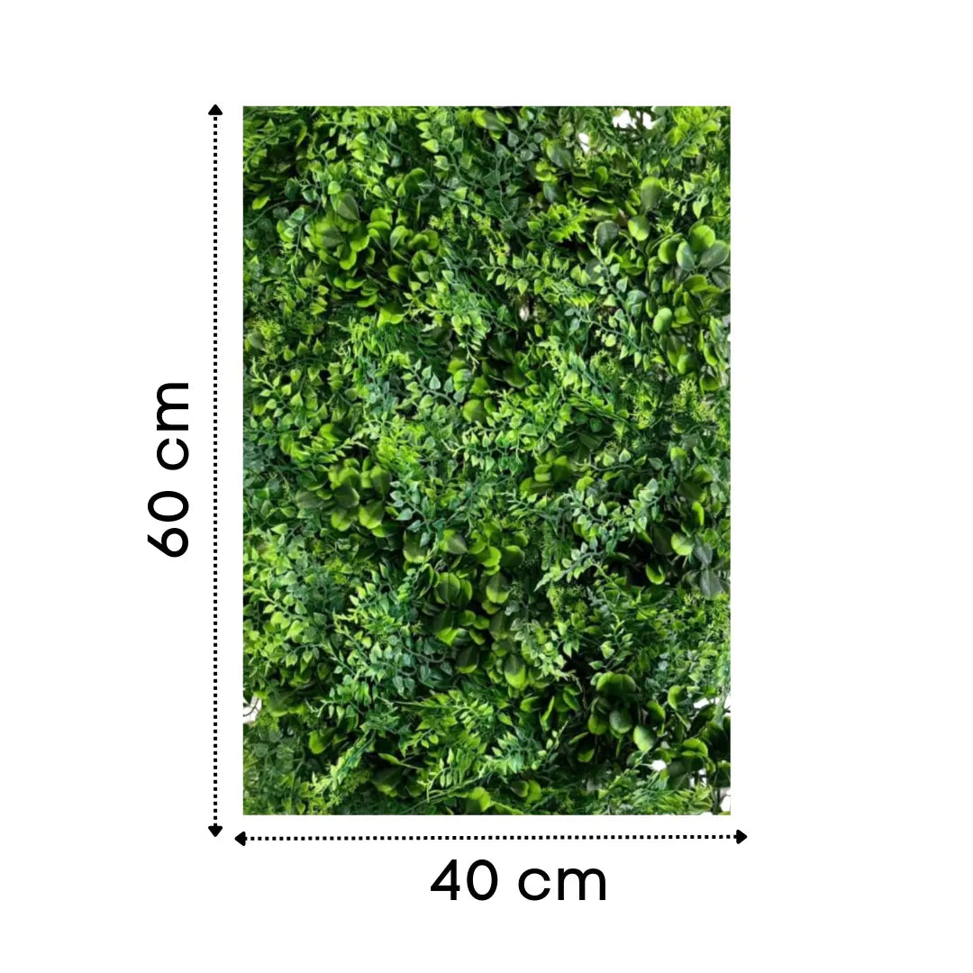 Artificial Mixed Leaf Green Wall Panel 40x60 cm Luxury Casa