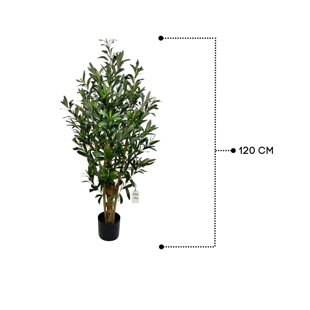 Artificial Olive Tree With Natural Wooden Trunk 120 cm Luxury Casa