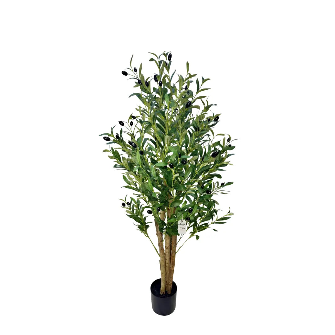 Artificial Olive Tree With Natural Wooden Trunk 120 cm Luxury Casa