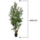 Artificial Olive Tree With Natural Wooden Trunk 150 cm Luxury Casa