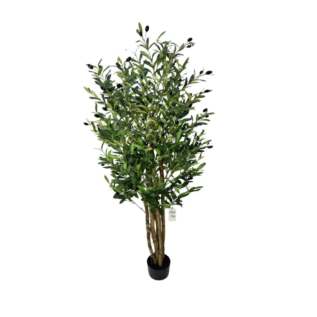 Artificial Olive Tree With Natural Wooden Trunk 160 cm Luxury Casa