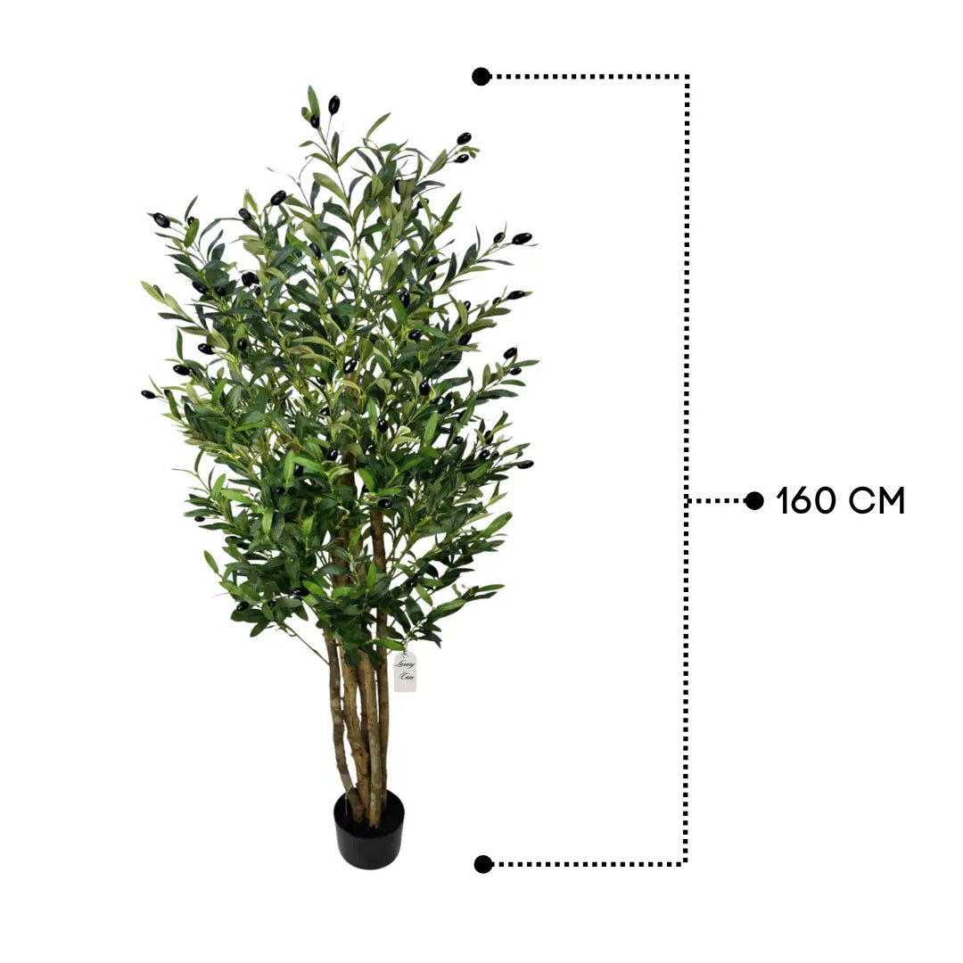 Artificial Olive Tree With Natural Wooden Trunk 160 cm Luxury Casa
