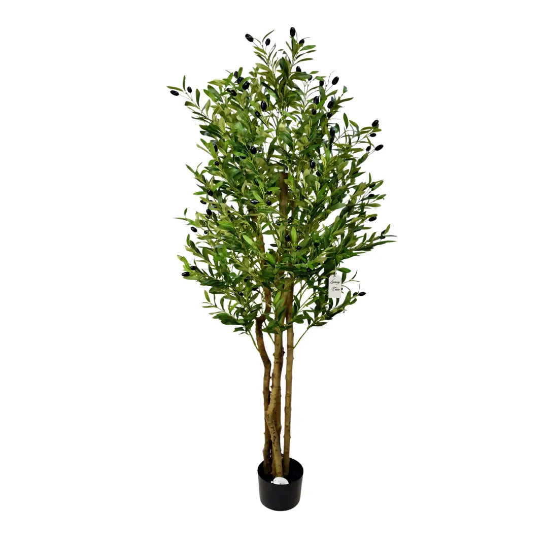 Artificial Olive Tree With Natural Wooden Trunk 180 cm Luxury Casa
