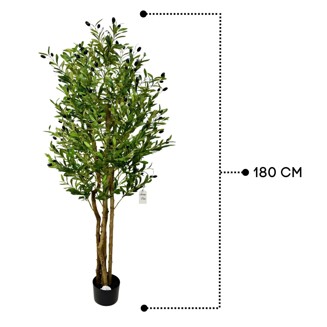 Artificial Olive Tree With Natural Wooden Trunk 180 cm Luxury Casa