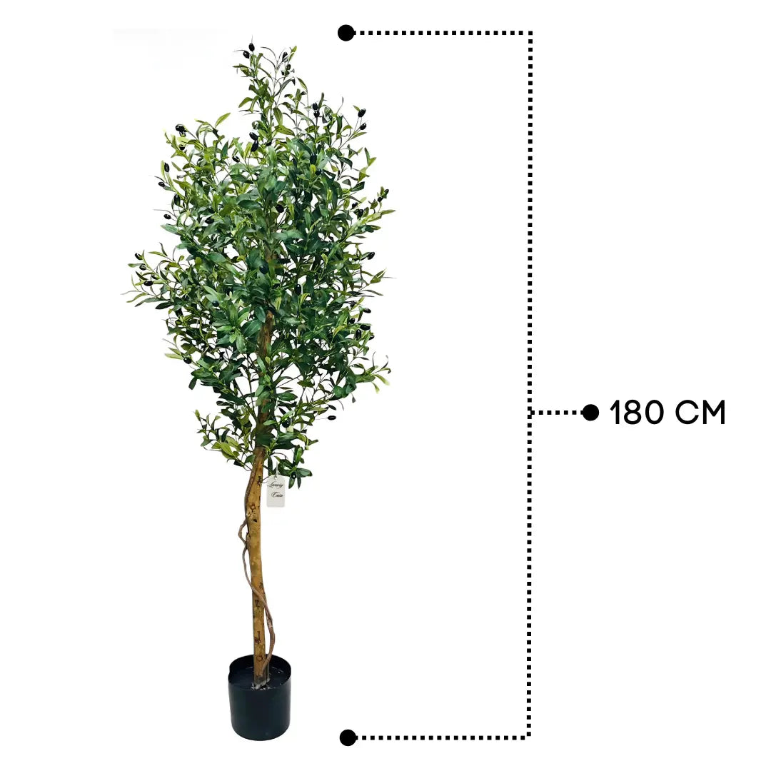 Artificial Olive Tree With Natural Wooden Trunk 180 cm Luxury Casa