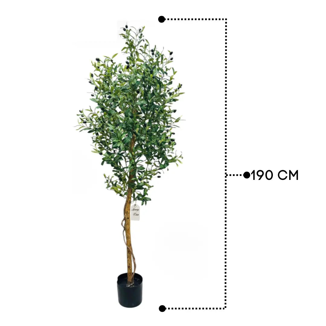 Artificial Olive Tree With Natural Wooden Trunk 190 cm Luxury Casa