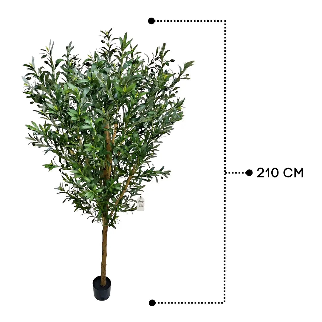 Artificial Olive Tree With Natural Wooden Trunk 210 cm Luxury Casa