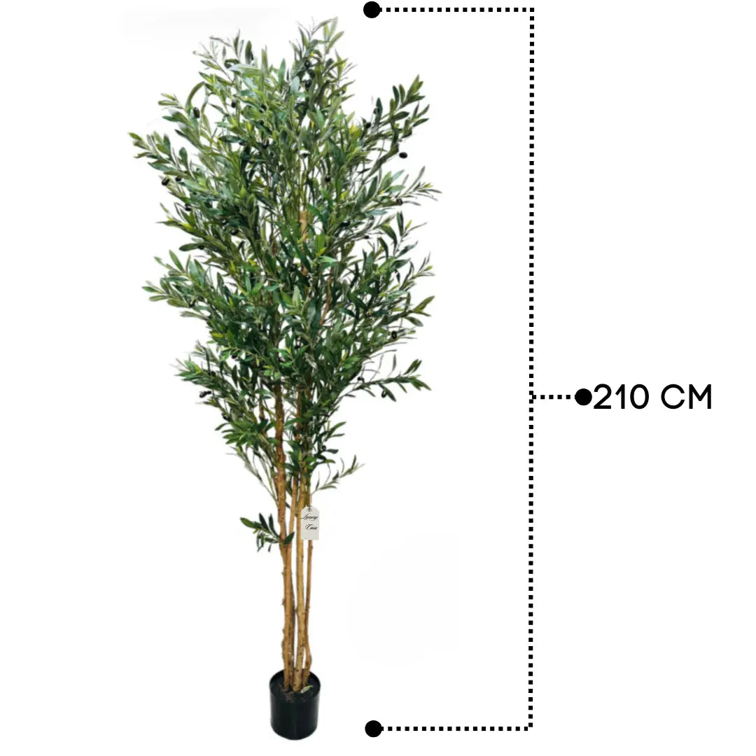 Artificial Olive Tree With Natural Wooden Trunk 210 cm Luxury Casa
