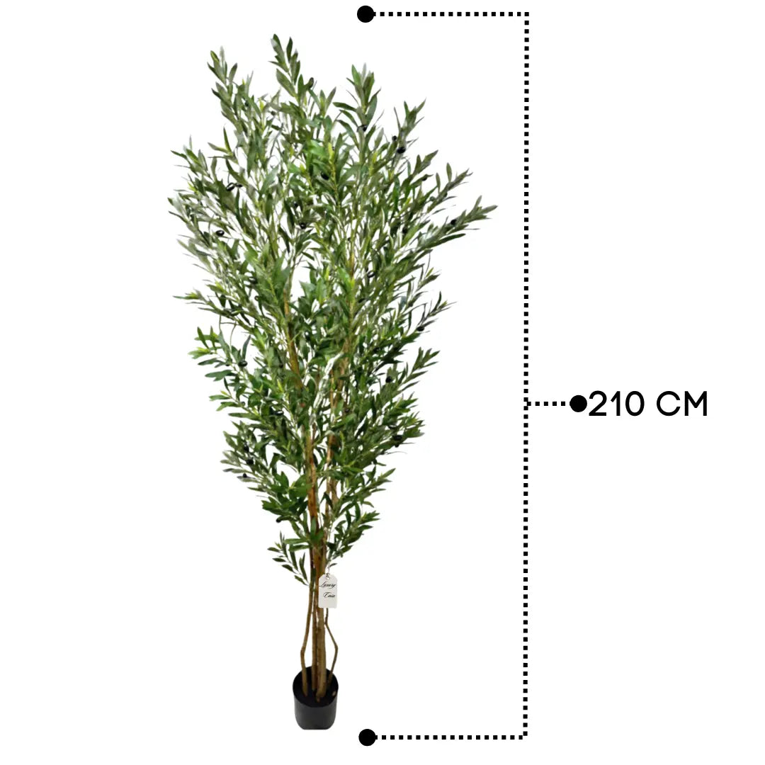 Artificial Olive Tree With Natural Wooden Trunk 210 cm Luxury Casa