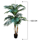 Artificial Palm Tree With Natural Wooden Trunk 120 cm Luxury Casa