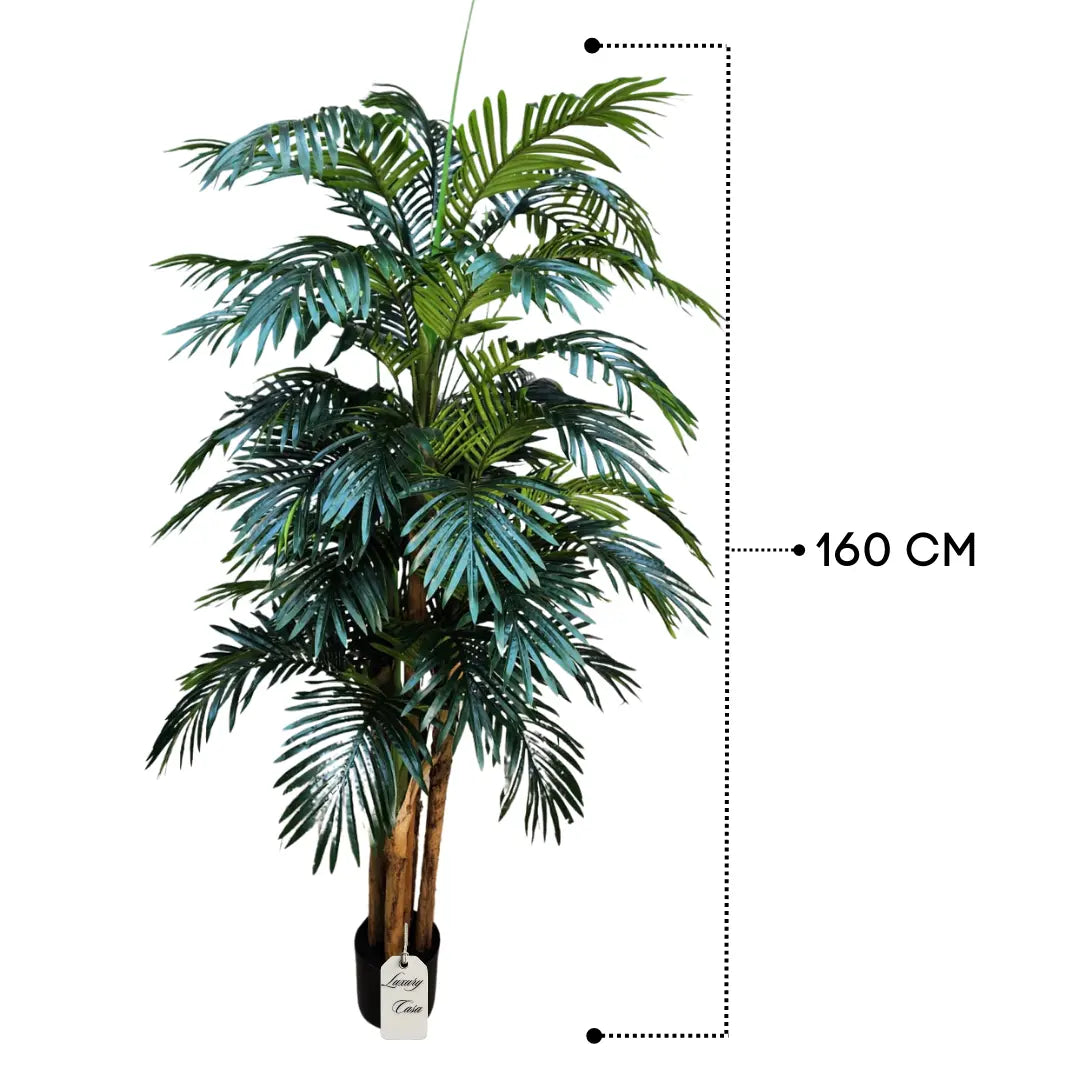 Artificial Palm Tree With Natural Wooden Trunk 160 cm Luxury Casa
