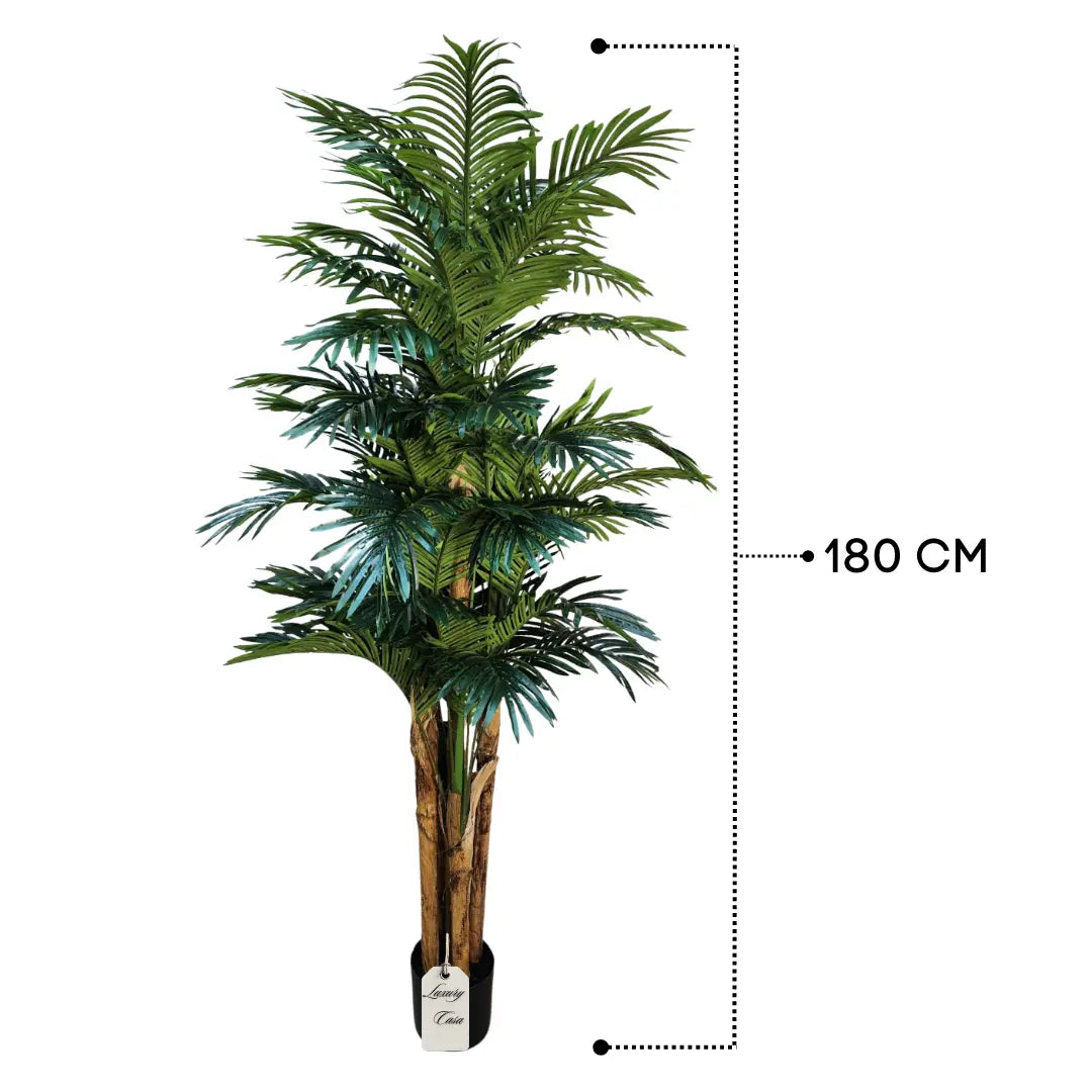 Artificial Palm Tree With Natural Wooden Trunk 180 cm Luxury Casa