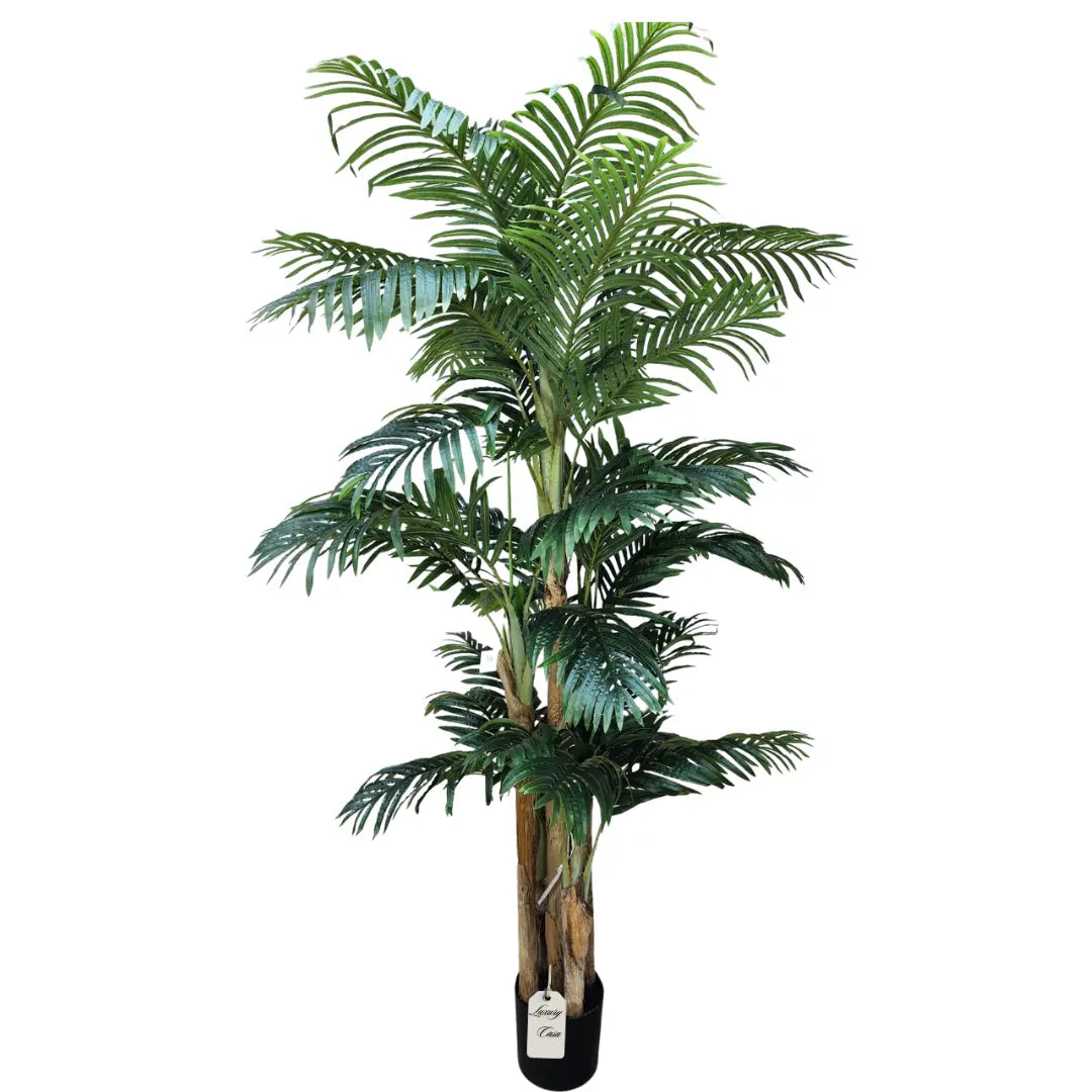 Artificial Palm Tree With Natural Wooden Trunk 210 cm Luxury Casa