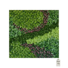 Artificial Patterned Mixed Leaf Green Wall Panel 100x100 cm Luxury Casa