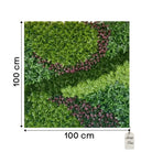 Artificial Patterned Mixed Leaf Green Wall Panel 100x100 cm Luxury Casa