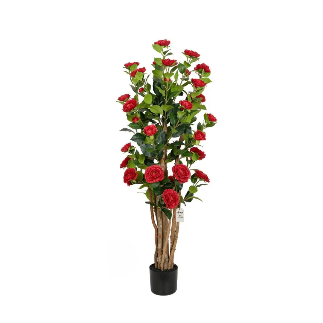 Artificial Rose Tree With Natural Wooden Trunk 126 cm Luxury Casa