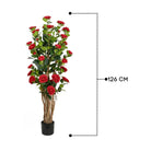 Artificial Rose Tree With Natural Wooden Trunk 126 cm Luxury Casa