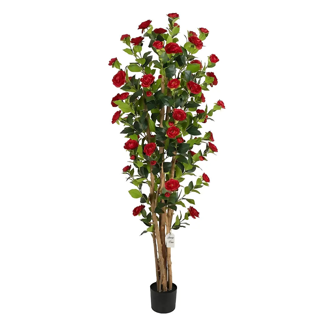 Artificial Rose Tree With Natural Wooden Trunk 180 cm Luxury Casa