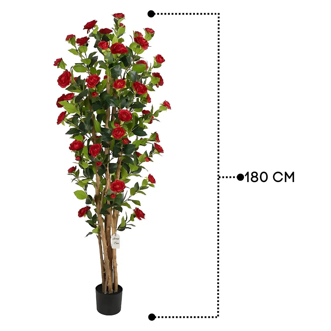 Artificial Rose Tree With Natural Wooden Trunk 180 cm Luxury Casa
