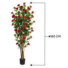 Artificial Rose Tree With Natural Wooden Trunk 180 cm Luxury Casa