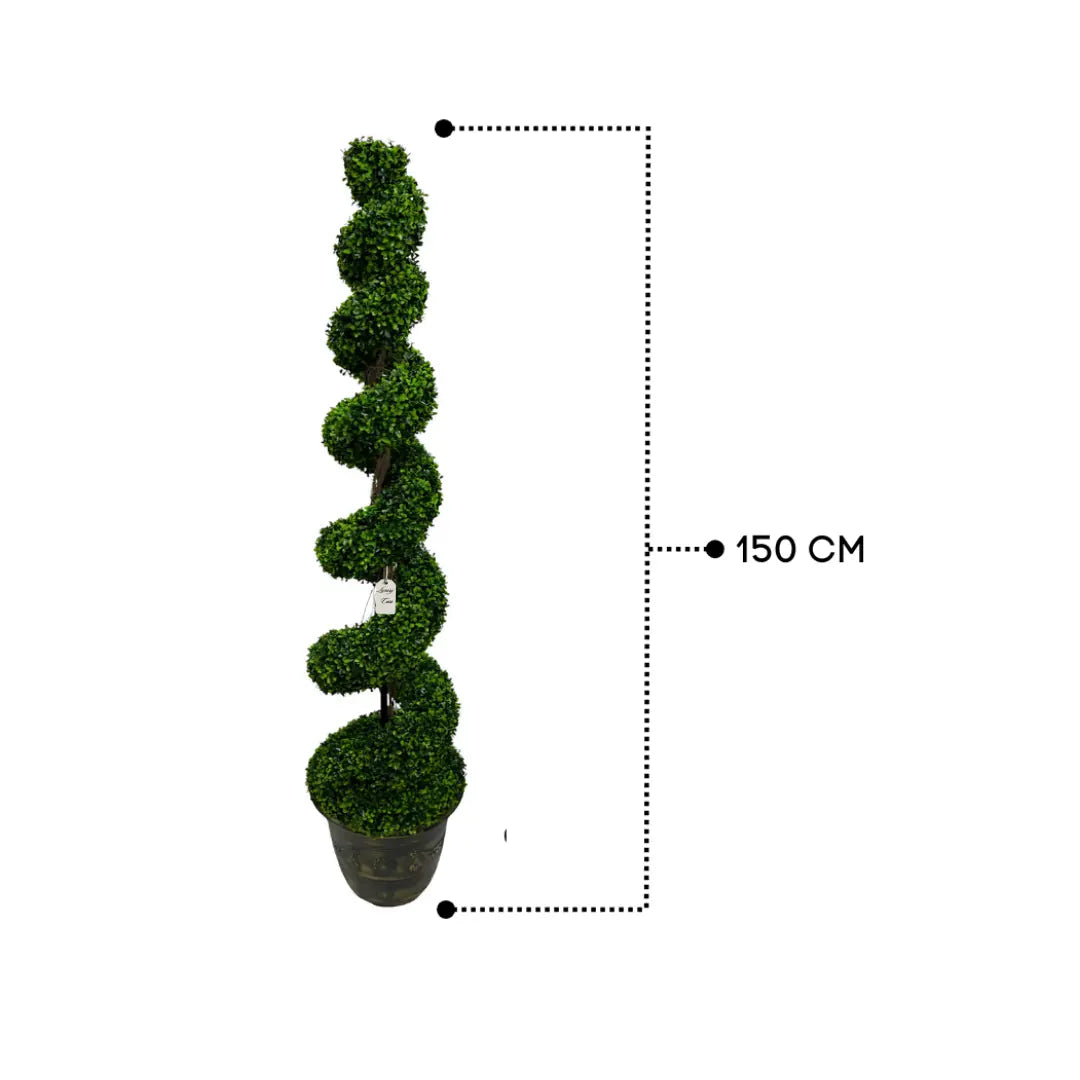 Artificial Topiary Boxwood Spiral Trees 150 Cm Luxury Casa