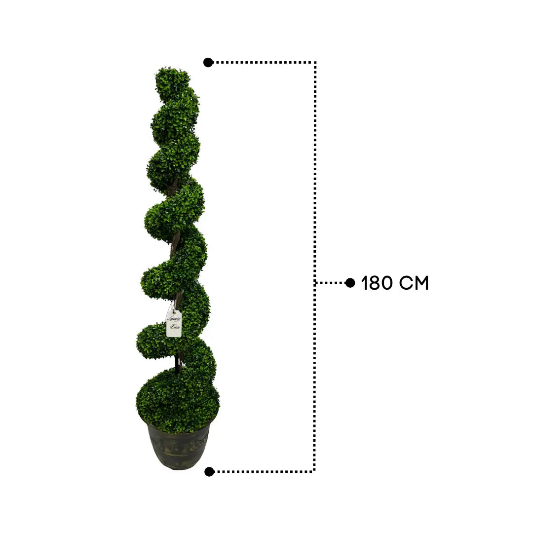 Artificial Topiary Boxwood Spiral Trees 180 Cm Luxury Casa