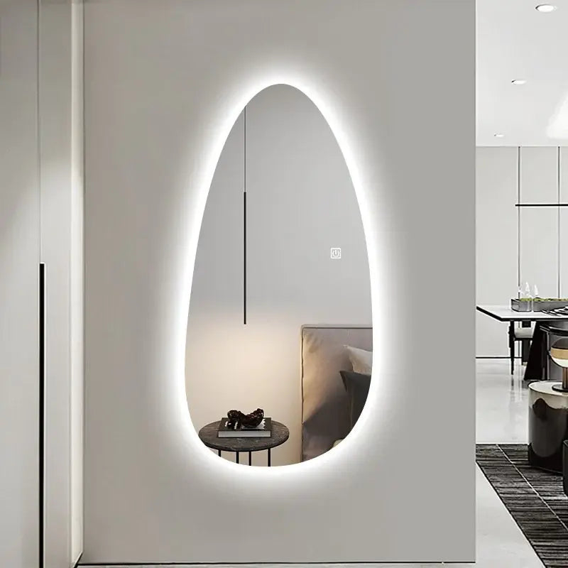 Asymmetrical Shape LED Mirror For Wall Hanging Luxury Casa