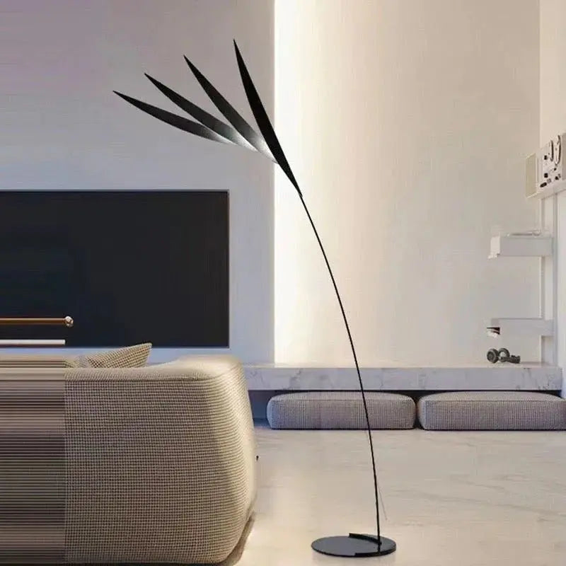 Black Leaves Large Floor Lamp Luxury Casa