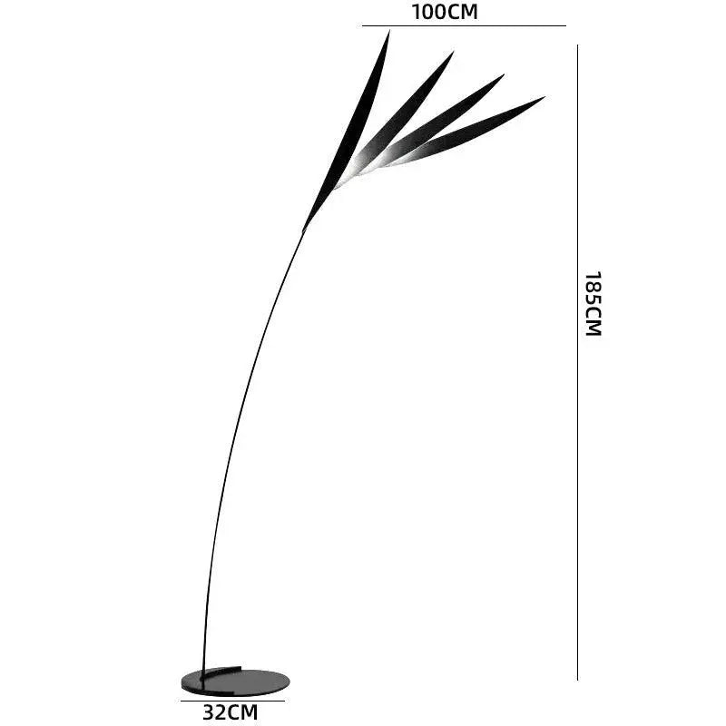 Black Leaves Large Floor Lamp Luxury Casa