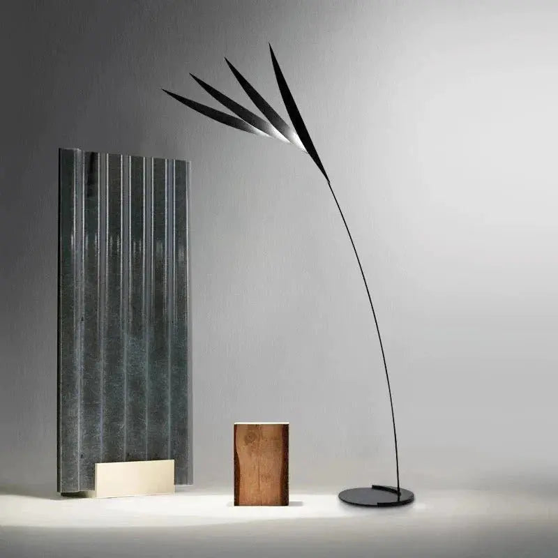 Black Leaves Large Floor Lamp Luxury Casa
