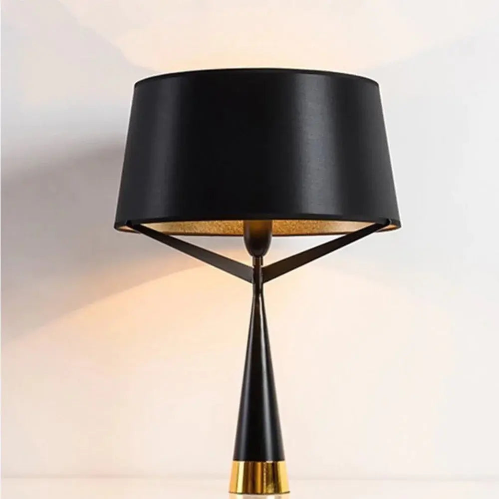 Black With Gold Lampshade Table Lamp Luxury Casa