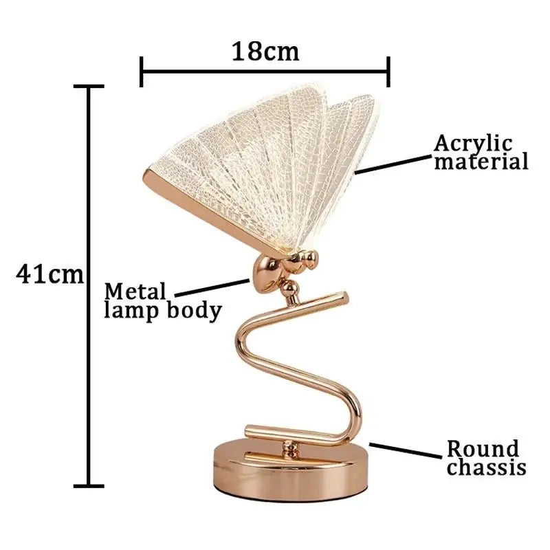 Butterfly Table Lamp Luxury Casa