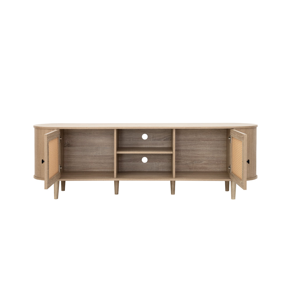 Natural Rattan & Wood TV Unit Luxury Casa