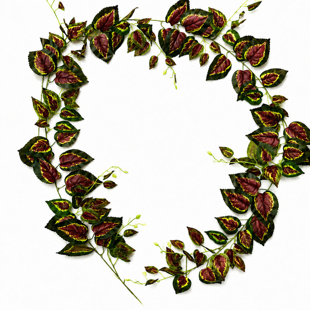 Artificial Burgundy Coleus Hanging Vine Garland