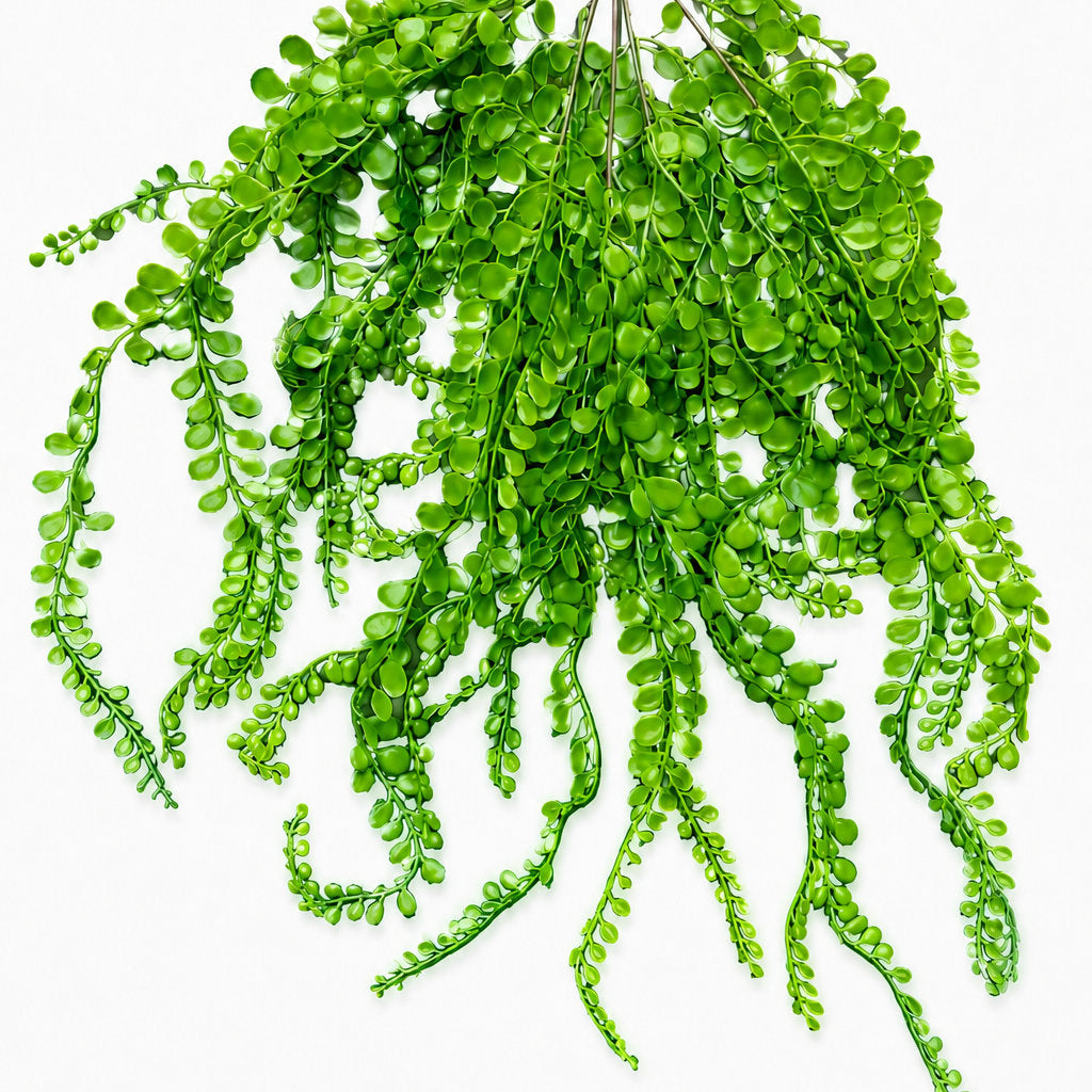 Artificial Hanging Button Fern Bush