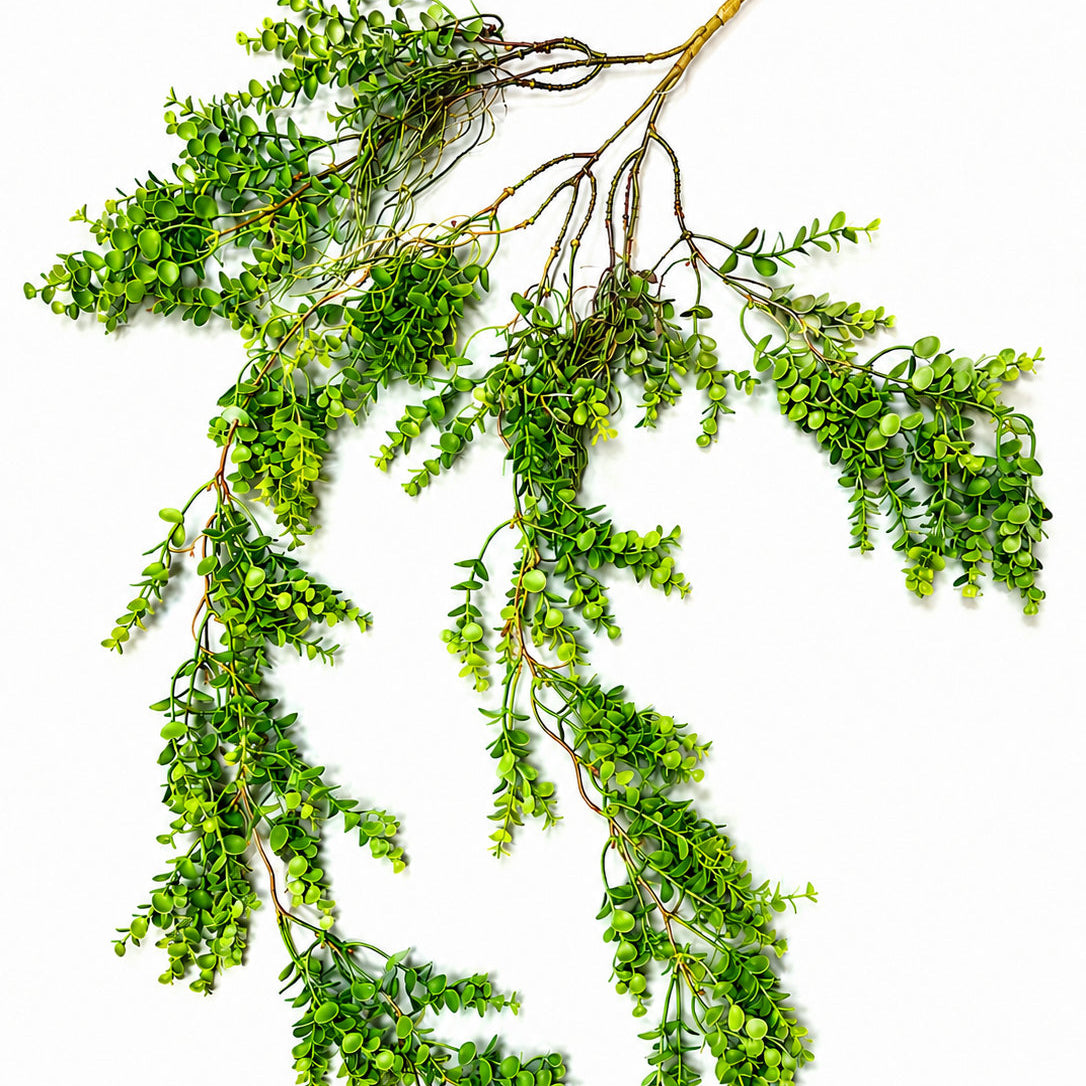Artificial Hanging Button Leaf Vine Spray