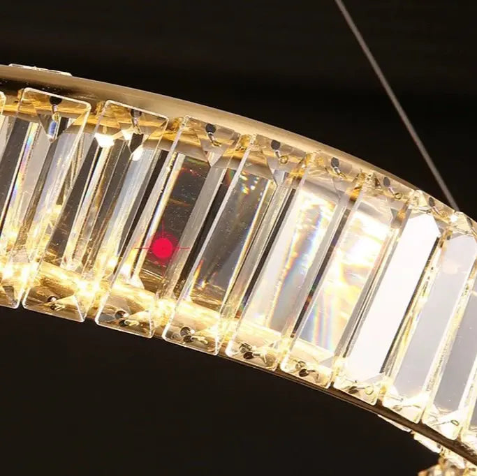 Crystal LED Chandelier With Crystal Line Luxury Casa