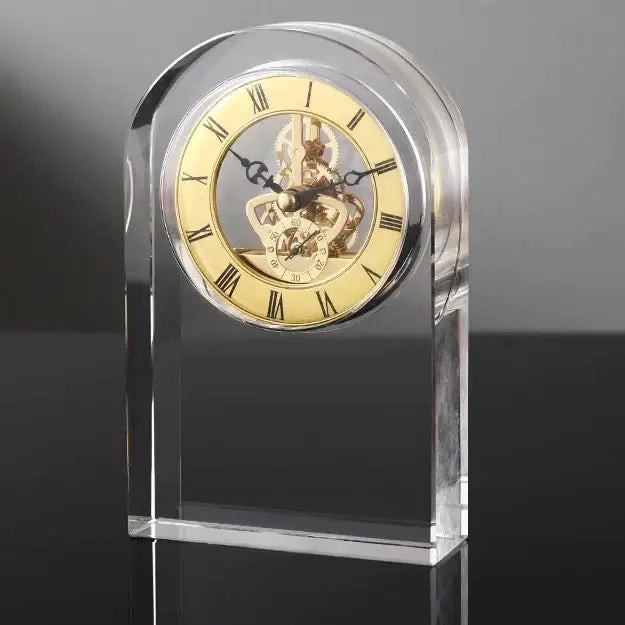 Crystal Mechanical Table Clock Luxury Casa