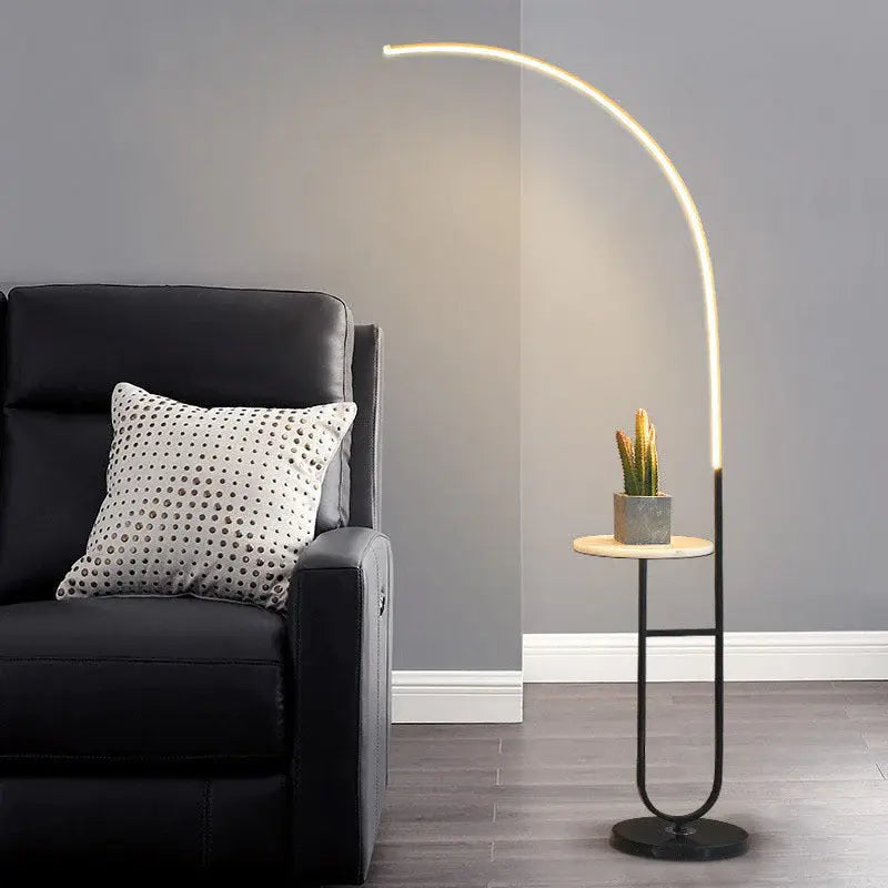 Curve Marble Table Floor Lamp Luxury Casa