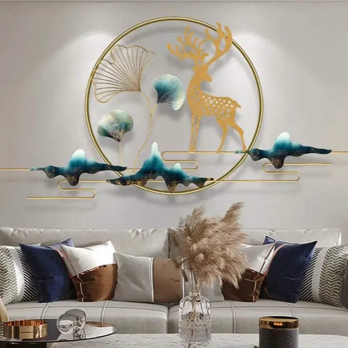 Deer With Mountain Inspiration Wall Luxury Casa