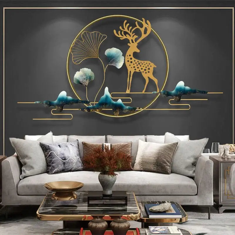 Deer With Mountain Inspiration Wall Luxury Casa