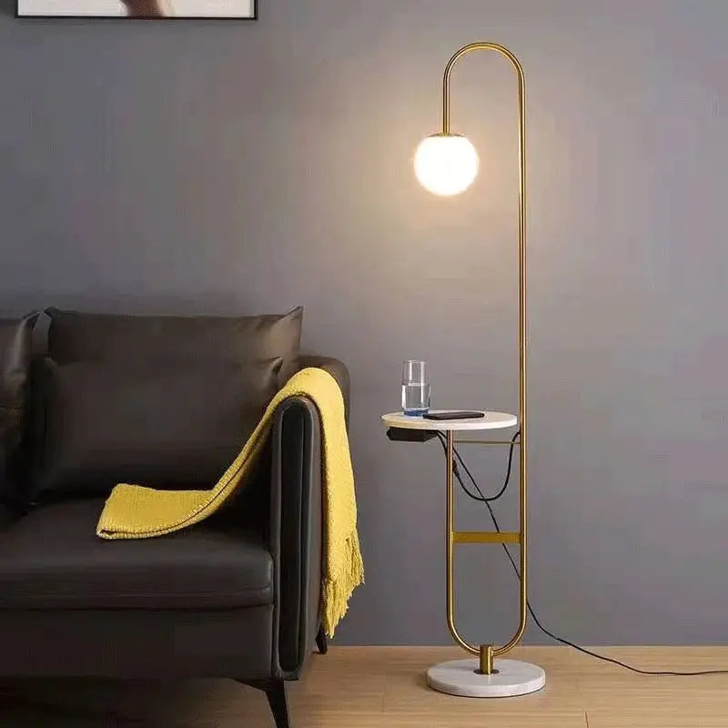Double Marble Floor Lamp Luxury Casa