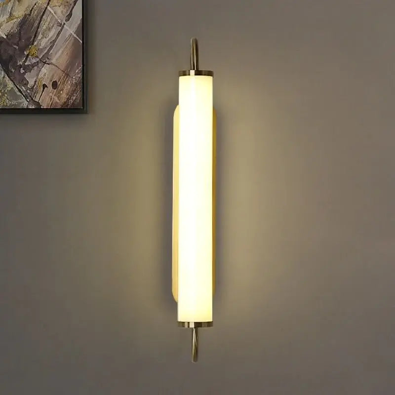 Elegant Gold Brass With Glass Tube Wall Daylight Luxury Casa