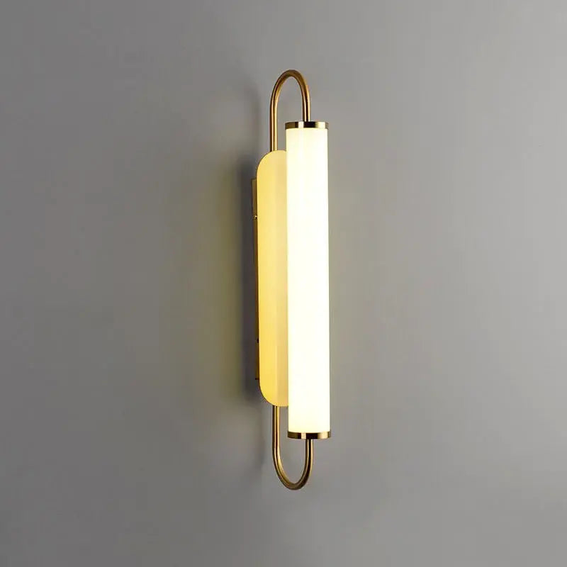 Elegant Gold Brass With Glass Tube Wall Daylight Luxury Casa