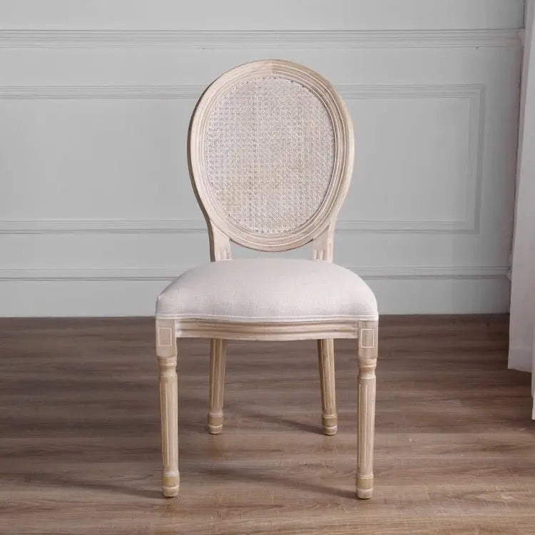Elsa Wood And Rattan Dining Chair Luxury Casa