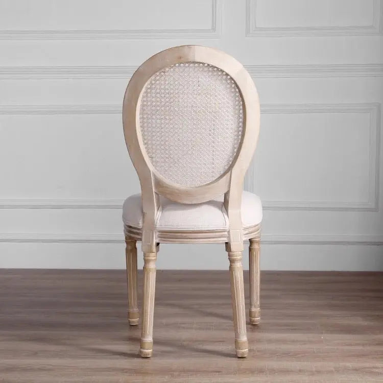 Elsa Wood And Rattan Dining Chair Luxury Casa