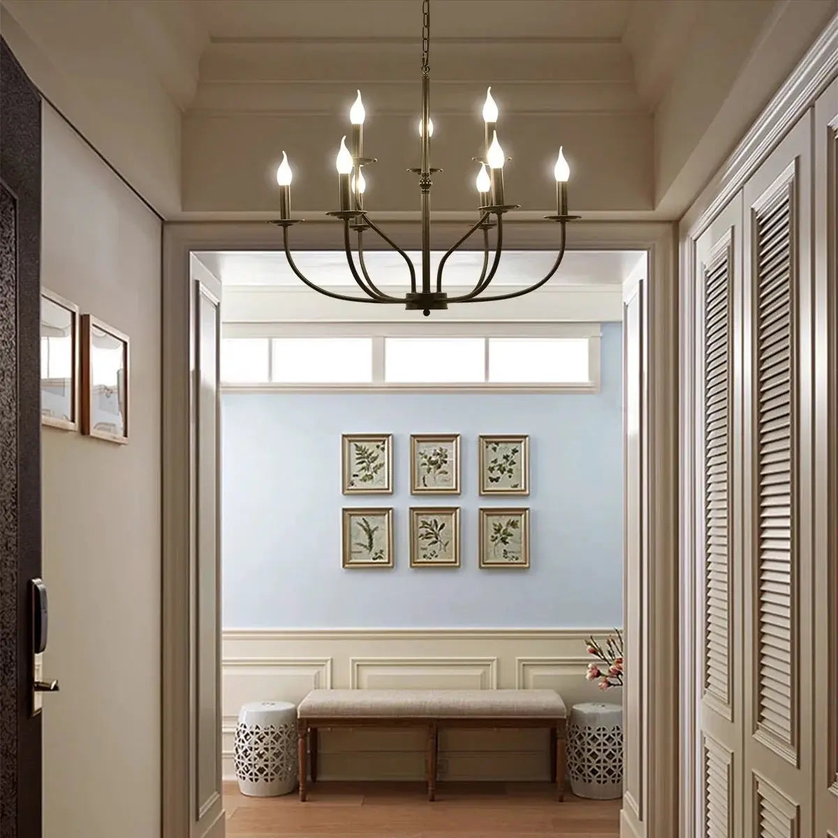 Farmhouse Matt Black Modern Light Luxury Casa